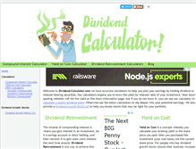 Tablet Screenshot of dividend-calculator.com